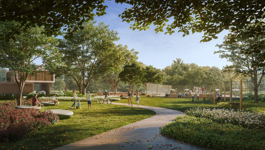 Área verde parque loteamento Rio Parque
